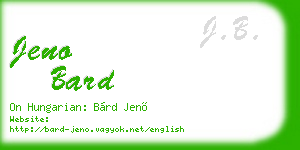 jeno bard business card
