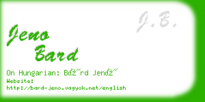 jeno bard business card